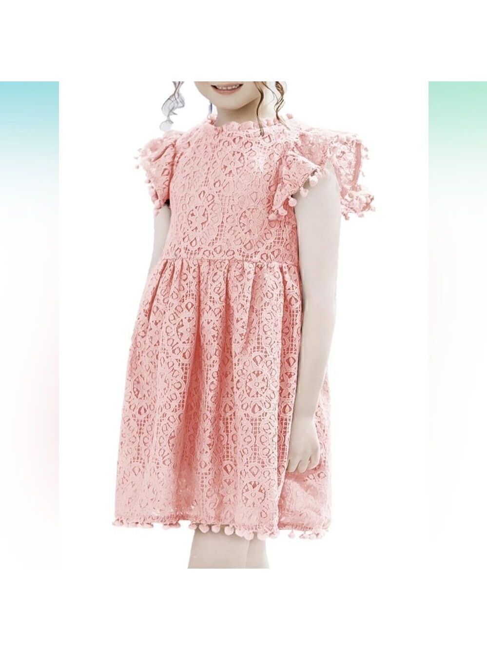 Girls 2T Pink Lace Dress